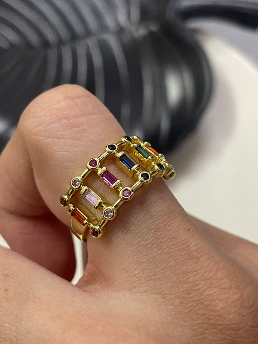 Golden Marvel Multi Ring