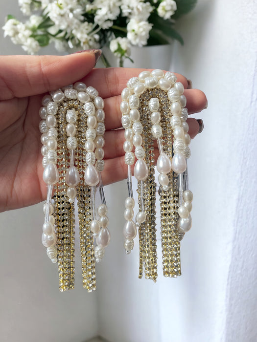 Majestically Pearl Drop Earrings