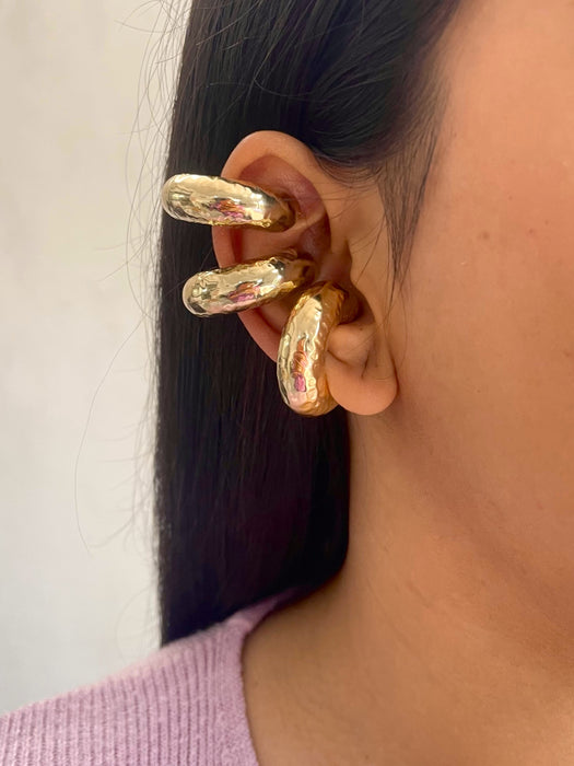 Triple Textured Chunky Earcuff Combo