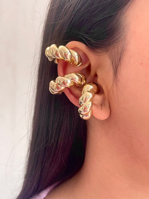 Triple Twisted Chunky Earcuff Combo