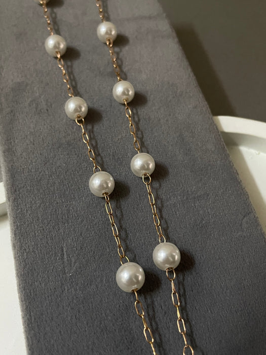 Lustrous Tulip Pearl Chain