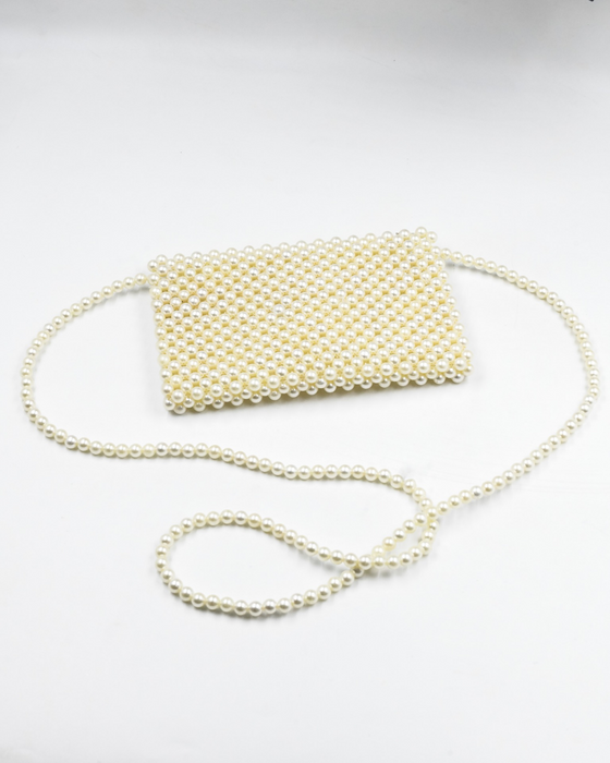 Mini Beaded Pearl Bag
