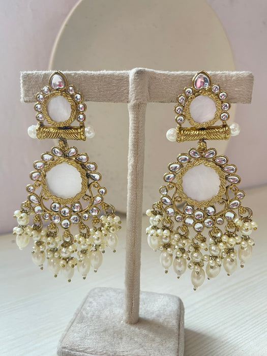 Nisha Chandbali Pearl Earrings