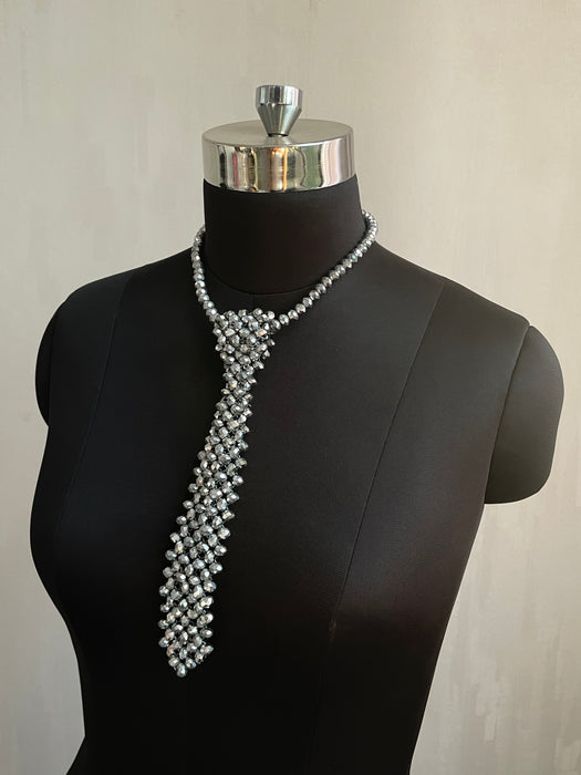 Bedazzled Bow Tie Necklace