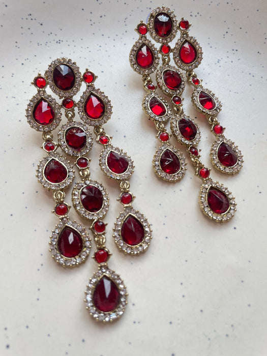 Saima Drop Crystal Earrings