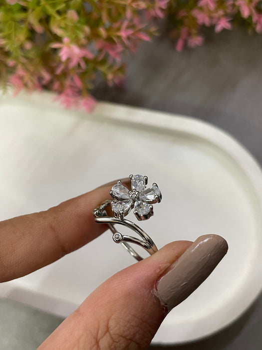 Crystal Petal Bloom Ring