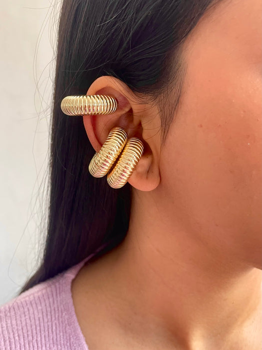 Triple Spiral Chunky Earcuff Combo