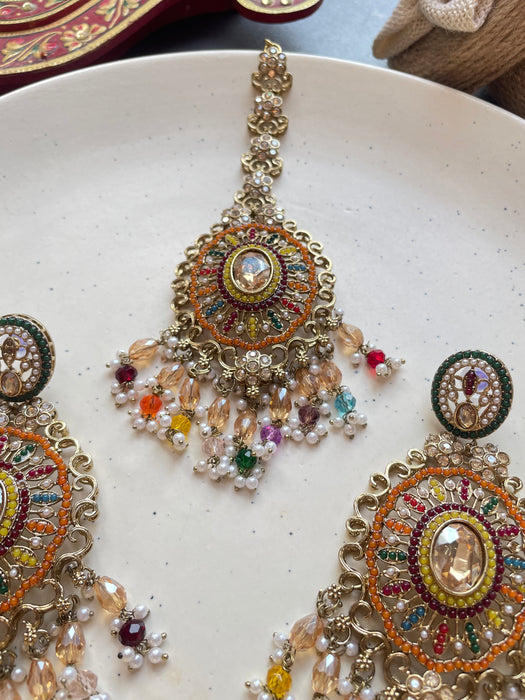 Maharani Earrings Mangtika Set