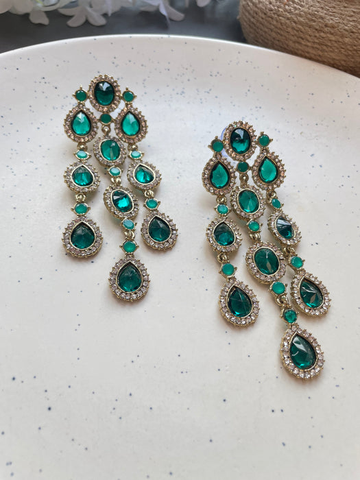 Saima Drop Crystal Earrings