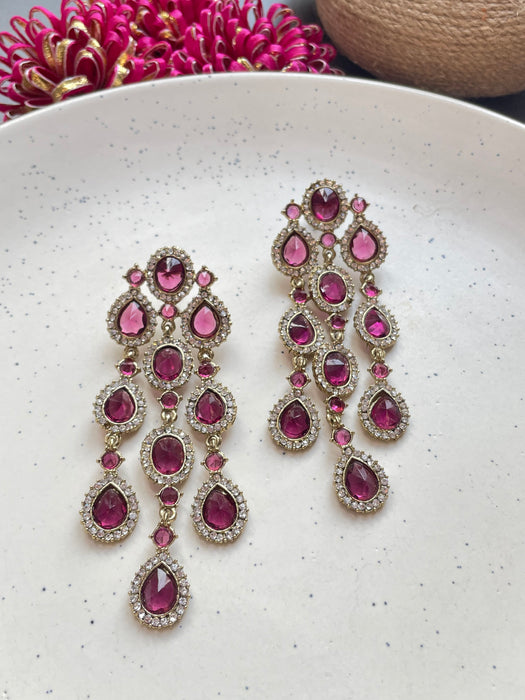 Saima Drop Crystal Earrings