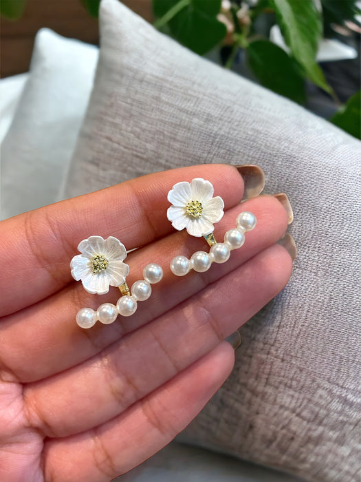 Pearl Petal Bloom Earrings