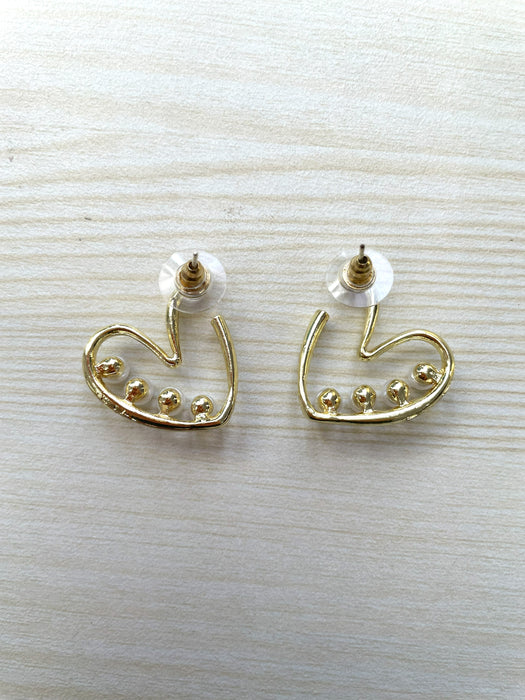 Date Night Heart Pearl Earrings