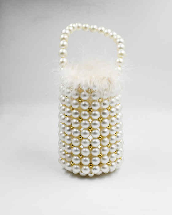 Pearl Symphony Feather Bag