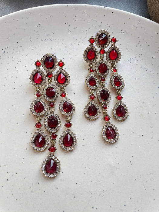 Saima Drop Crystal Earrings