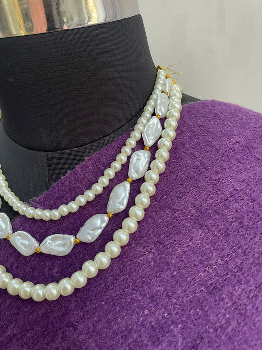 Shagun Pearl Necklace Earrings Set