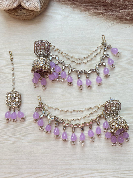 Mehzabeen Earrings Mangtika Set