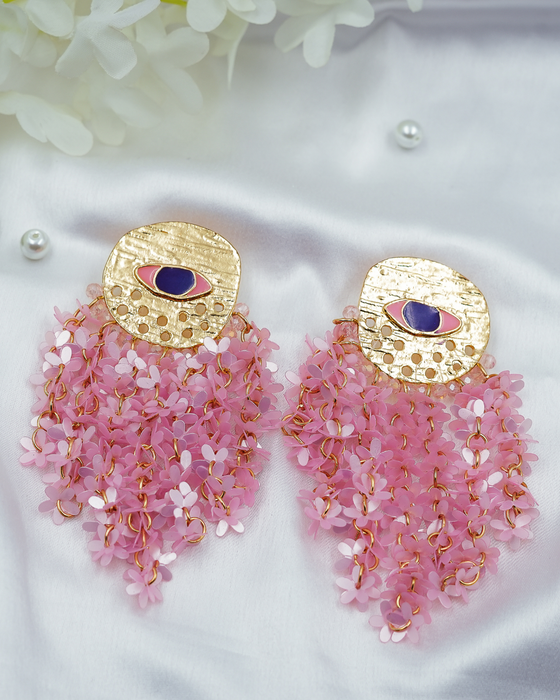 Blush Blossom Eye Earrings