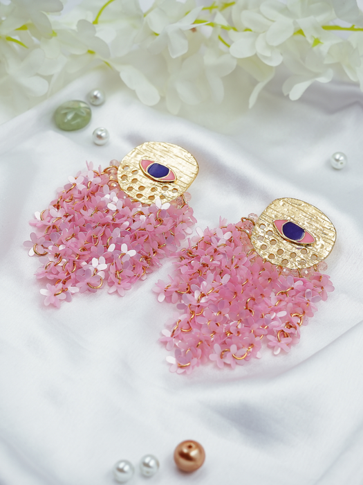 Blush Blossom Eye Earrings