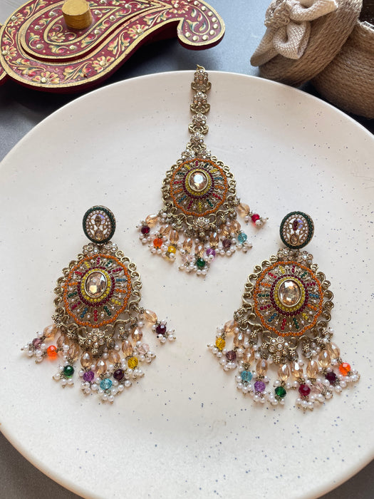 Maharani Earrings Mangtika Set