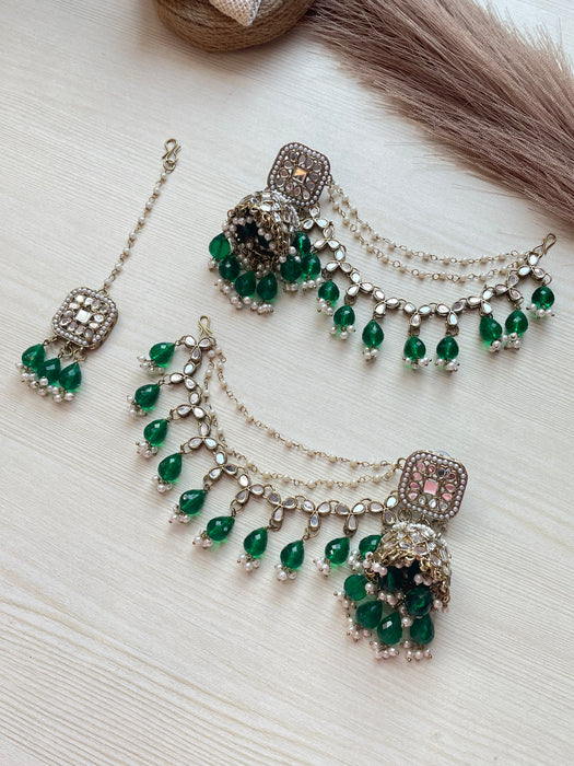 Mehzabeen Earrings Mangtika Set