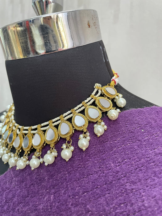 Sharvari Mirror Necklace Set