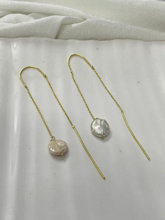 Sea Pearl Threader Earrings