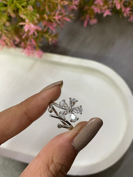 Crystal Petal Bloom Ring