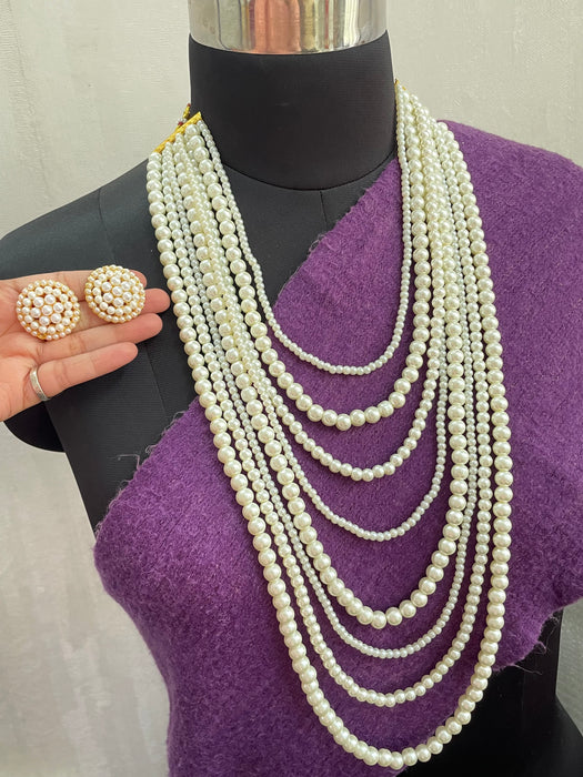 Ambika Layered Pearl Necklace Set