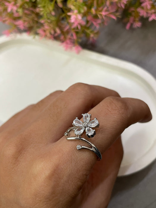 Crystal Petal Bloom Ring