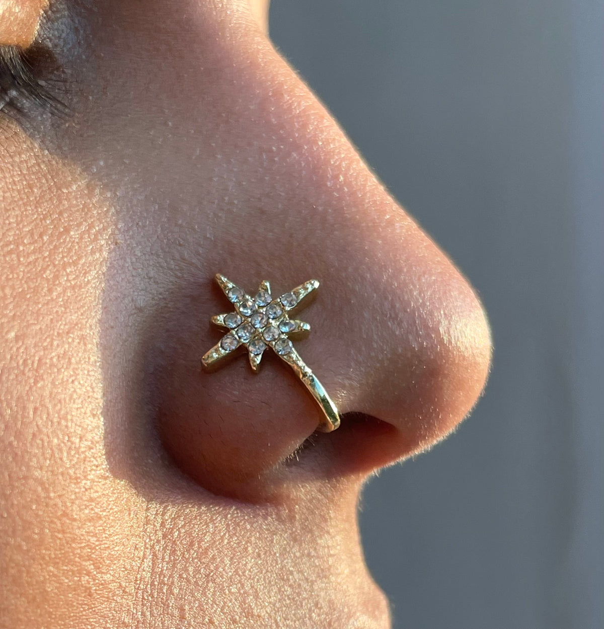 Diamond star nose stud deals