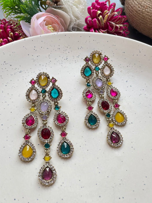 Saima Drop Crystal Earrings