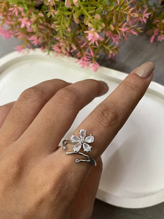 Crystal Petal Bloom Ring