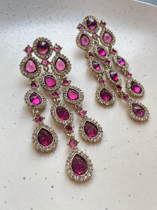 Saima Drop Crystal Earrings