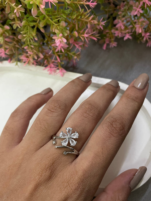 Crystal Petal Bloom Ring