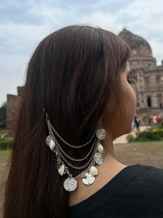 Boho Oxidized Kaanchain Earrings