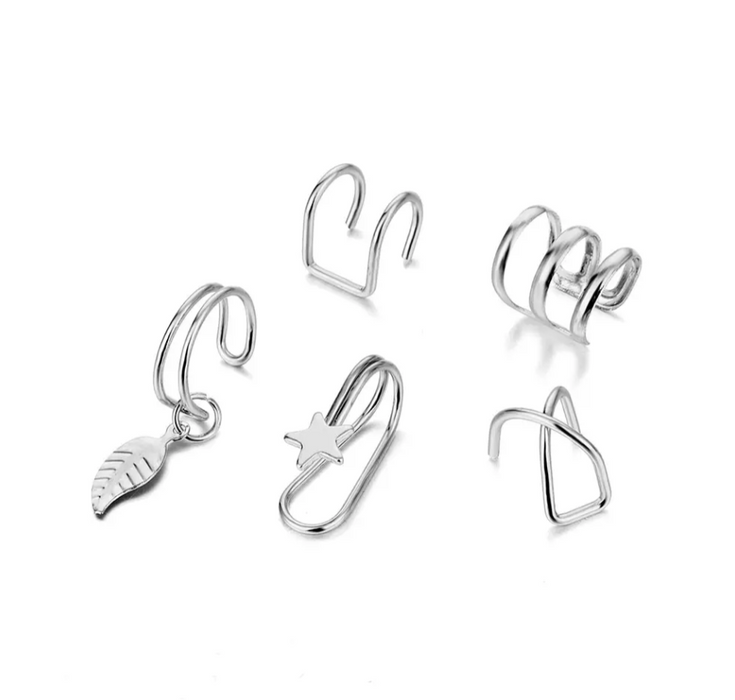 Silver Stunners Earcuff Combo