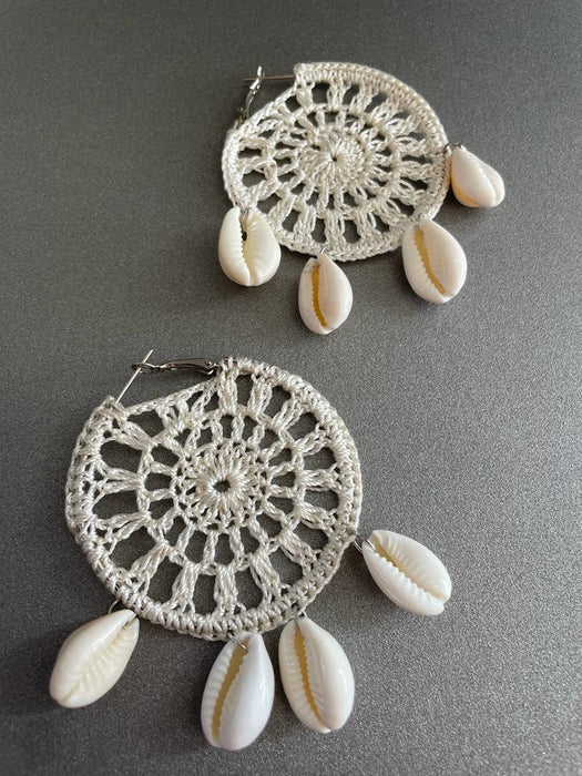 Crochet Shell Earrings