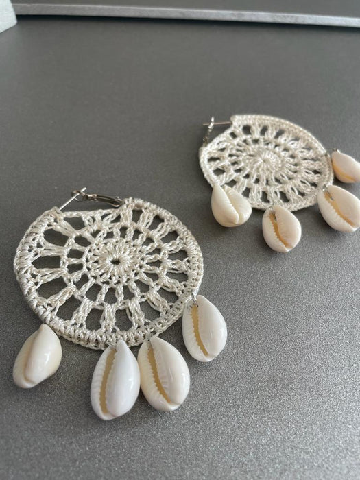 Crochet Shell Earrings