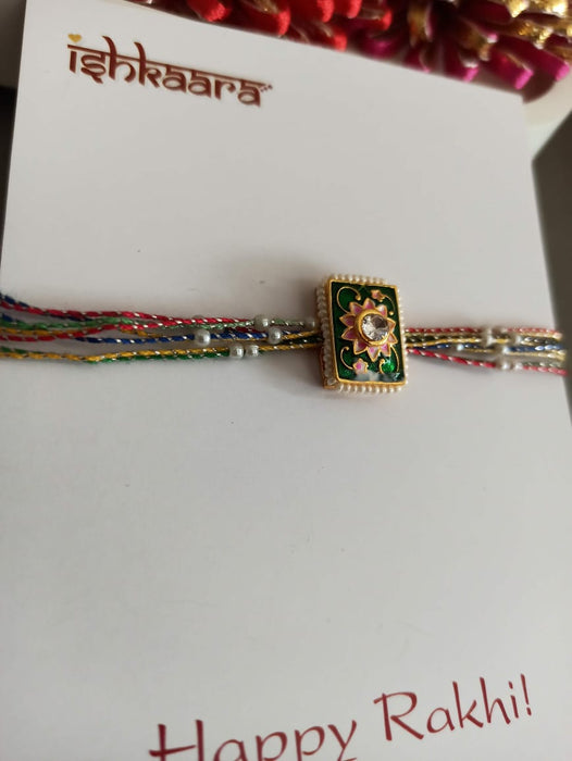 Multi Colour Kundan Rakhi