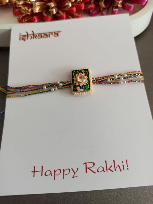 Multi Colour Kundan Rakhi