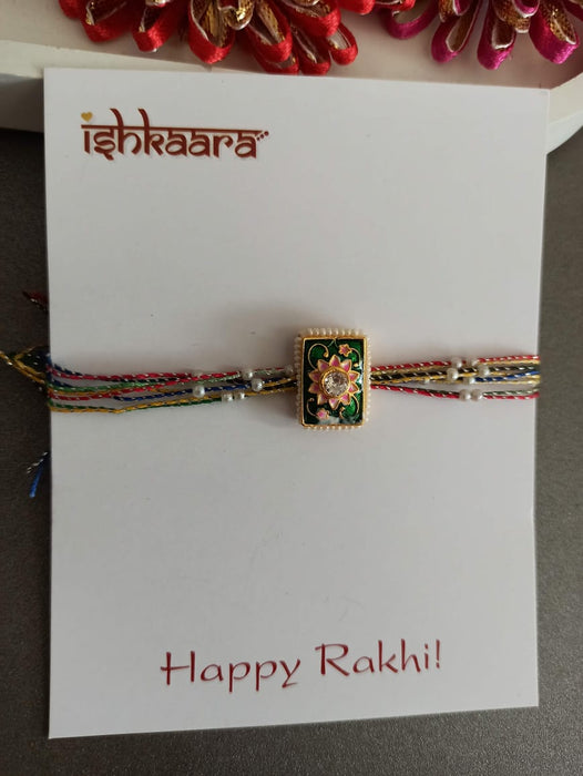 Multi Colour Kundan Rakhi