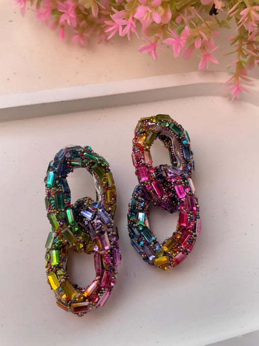 Shimmery Link Earrings