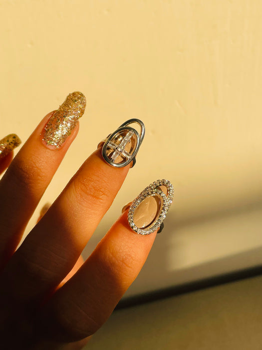 Dazzle Duo Nail Rings