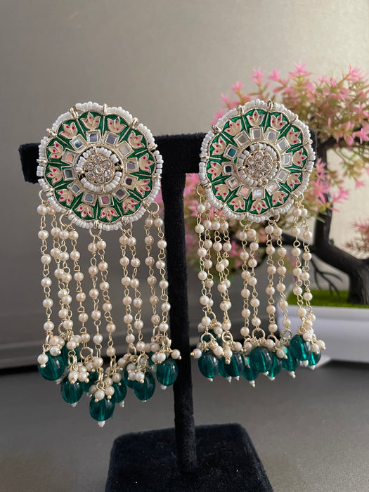 Mogra Mirror Earrings