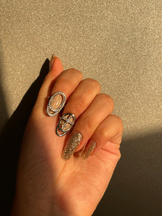 Dazzle Duo Nail Rings