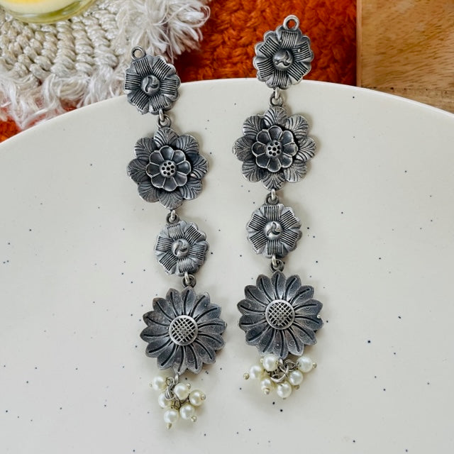 Mogra Oxidised Earrings