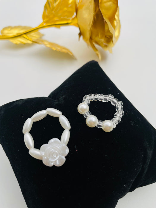 Bloom Pearl Ring Set